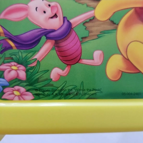Disney Winnie the Pooh Piglet Plastic Lunch box Matching Thermos Mug Vintage New - Picture 5 of 14